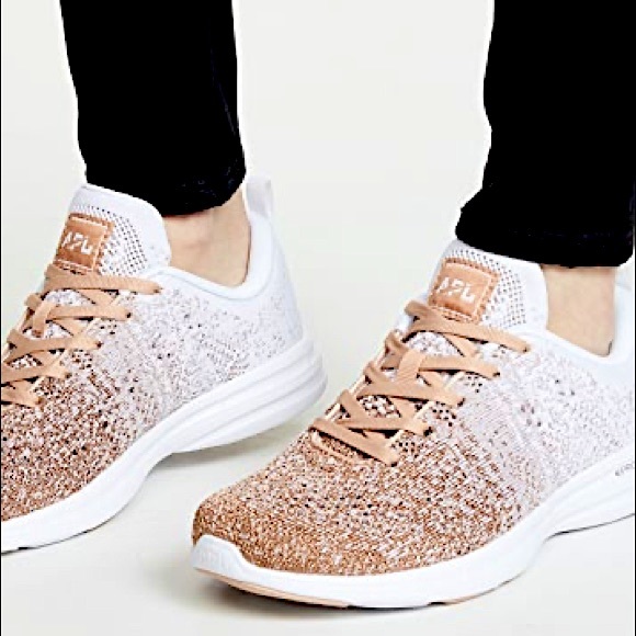 apl rose gold sneakers